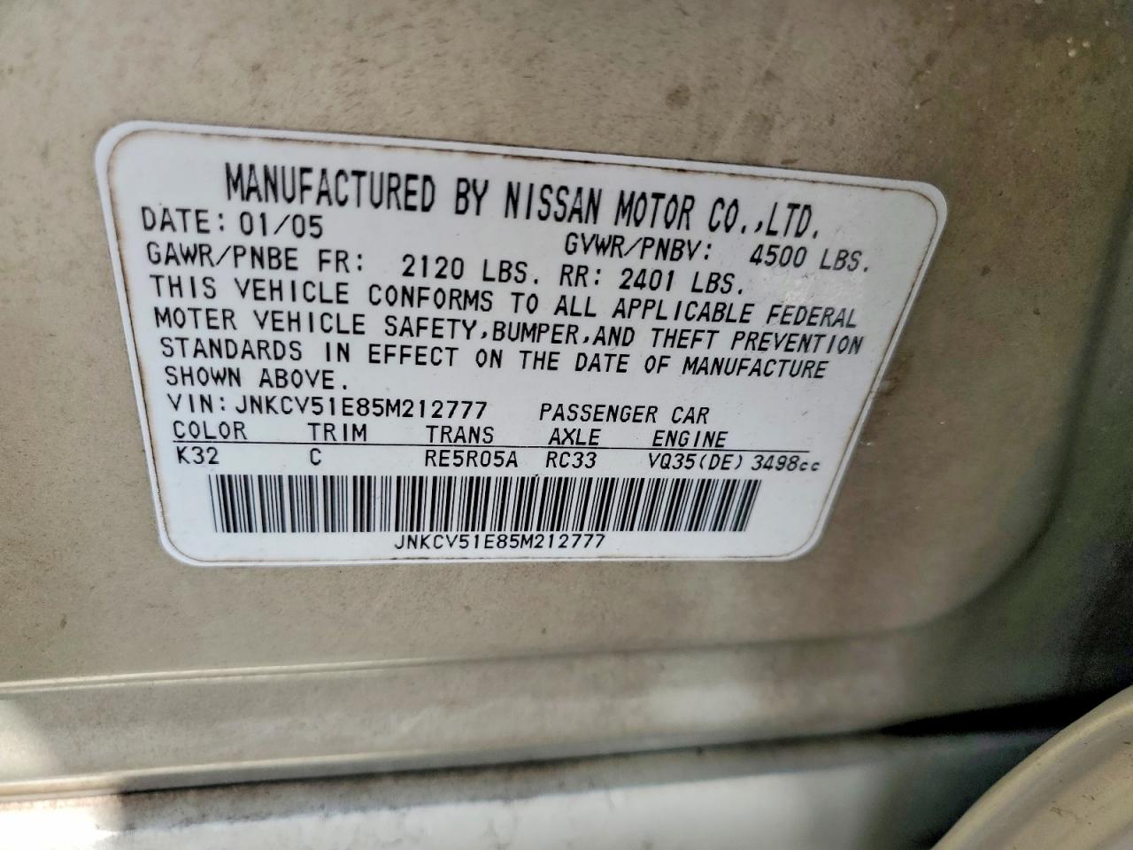 INFINITI G35 Base Base