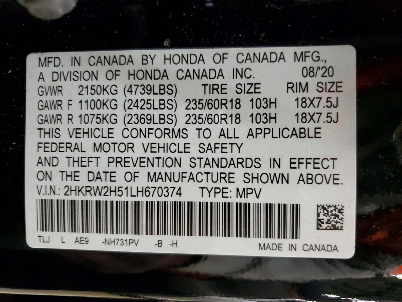Honda Crv Ex