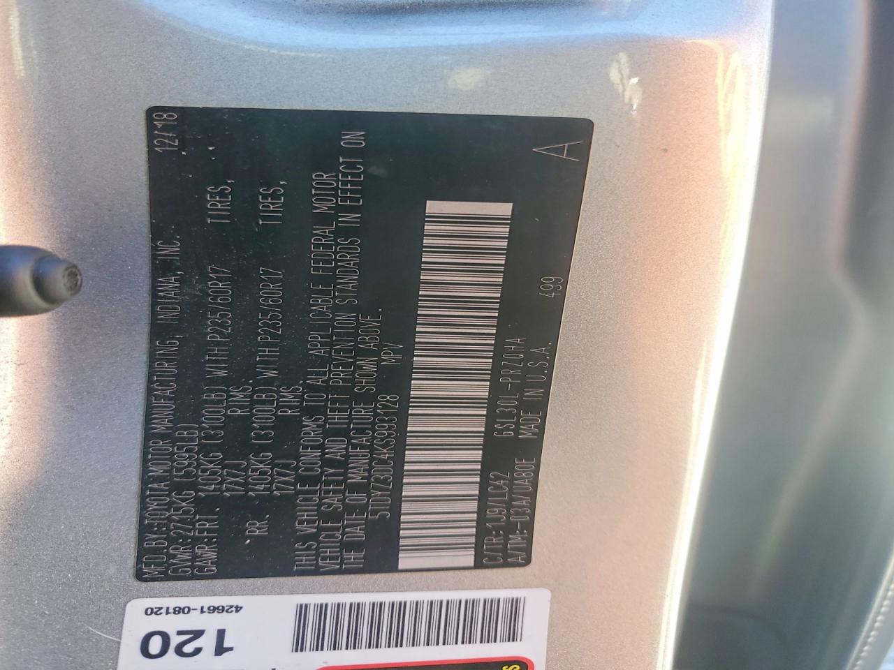 Toyota Sienna Xle 8-passenger