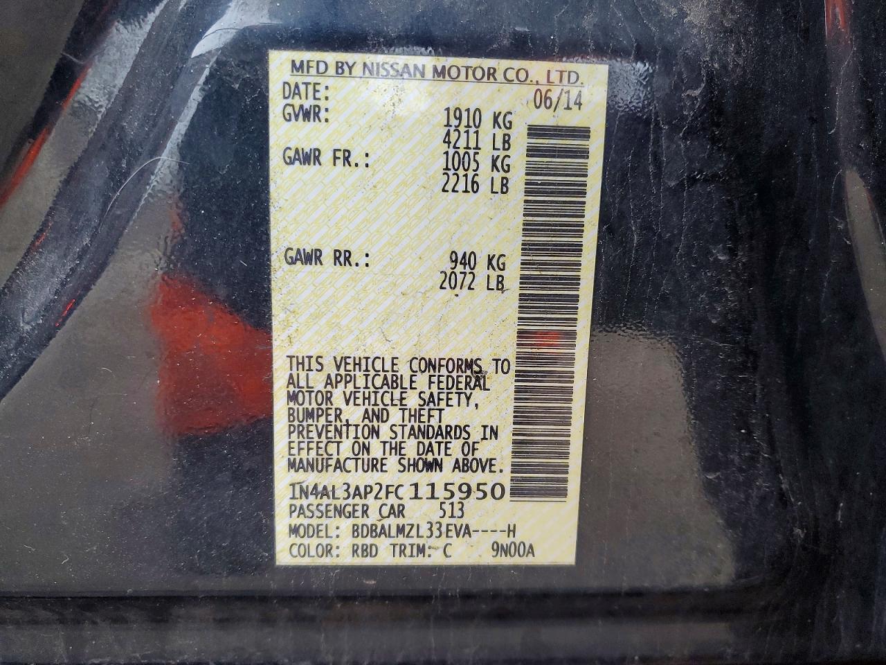 Nissan Altima 2.5 Sv