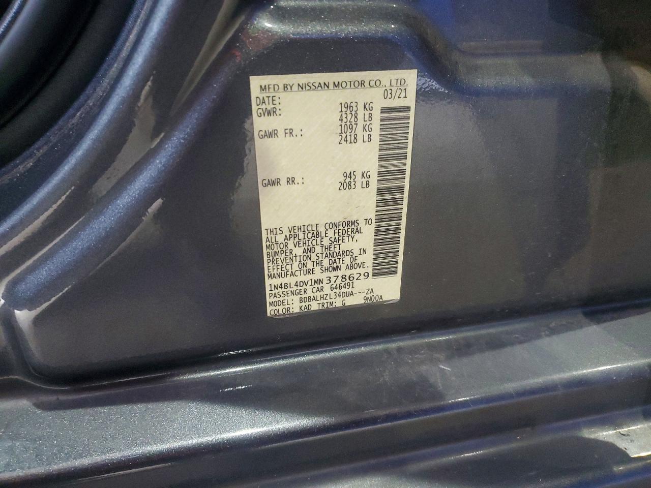 Nissan Altima 2.5 Sv