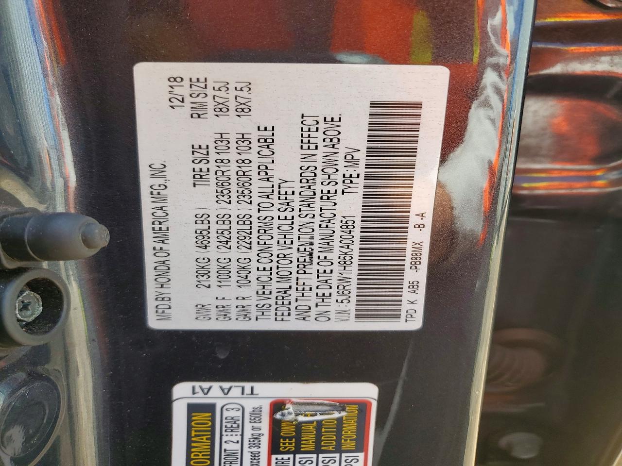 Honda Crv Exl