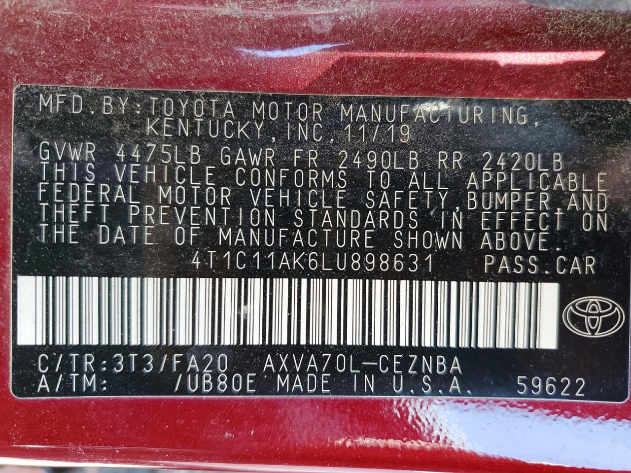 Toyota Camry Le