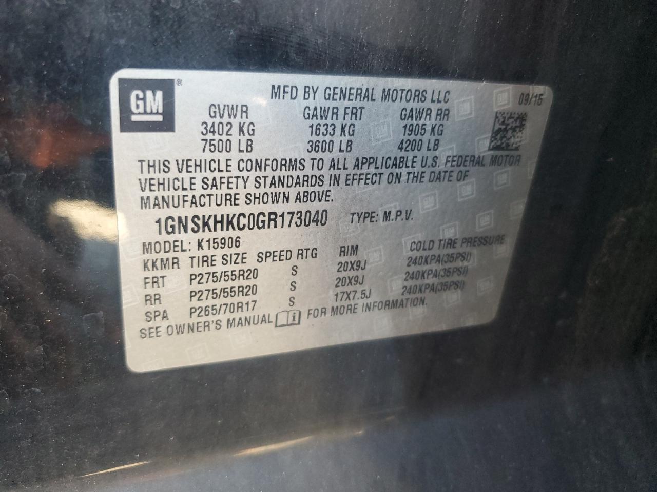 Chevrolet Suburban K1500 Lt