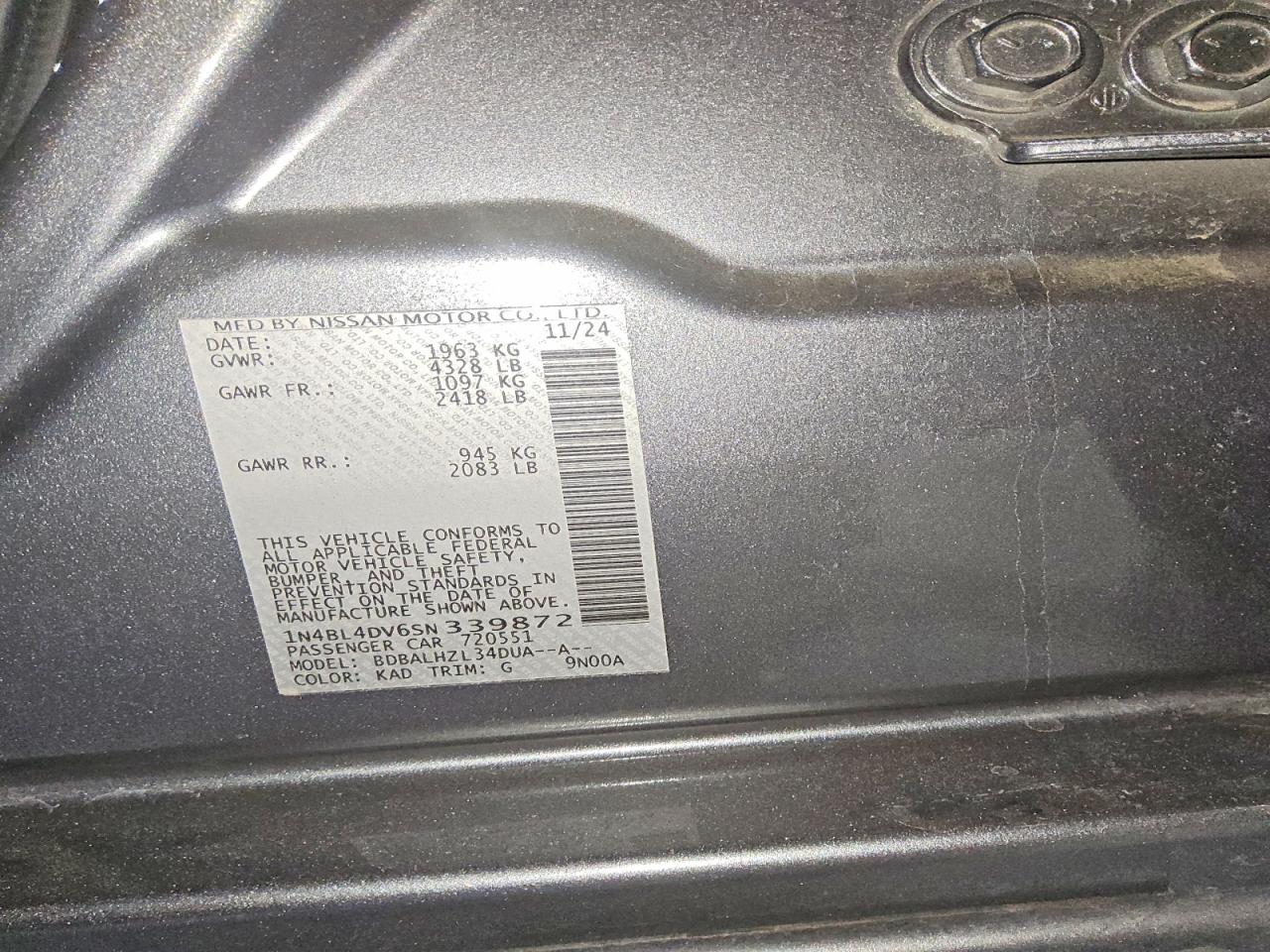 Nissan Altima Sv