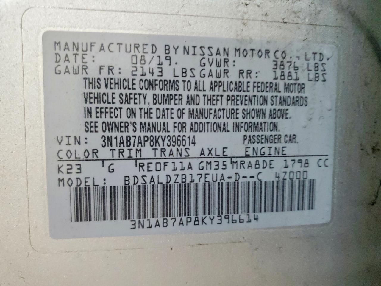 Nissan Sentra Sv