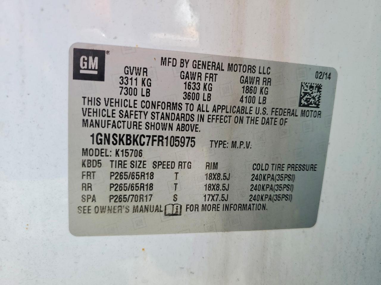 Chevrolet Tahoe K1500 Lt
