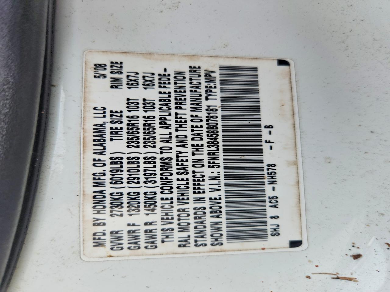 Honda Odyssey Ex