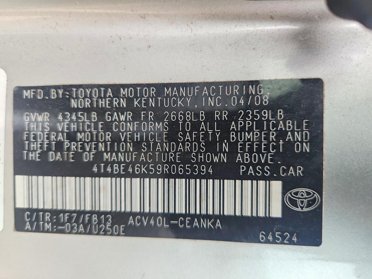 Toyota Camry Le