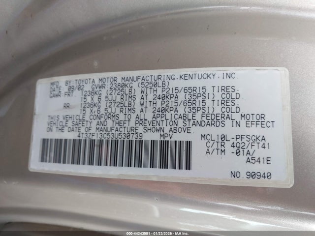 Toyota Sienna Le