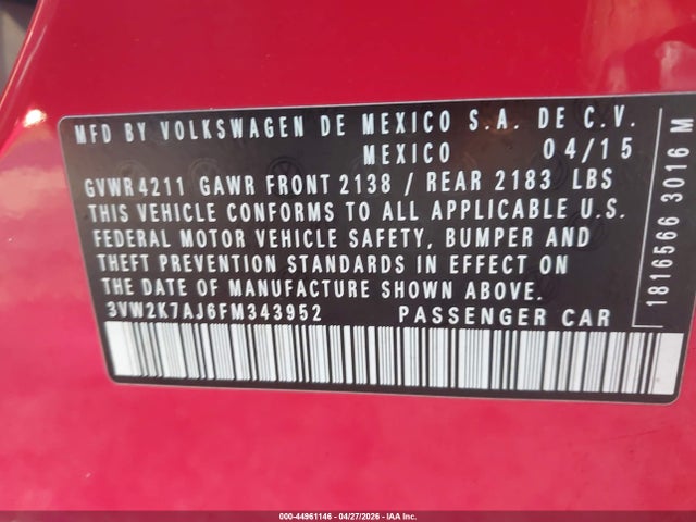 Volkswagen Jetta 2.0l S