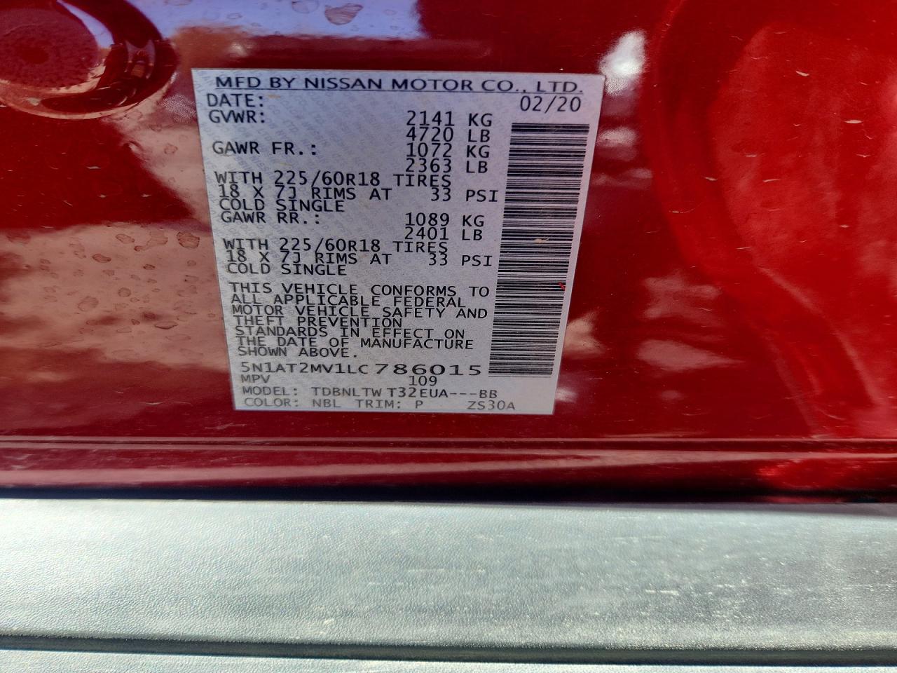 Nissan Rogue Sv