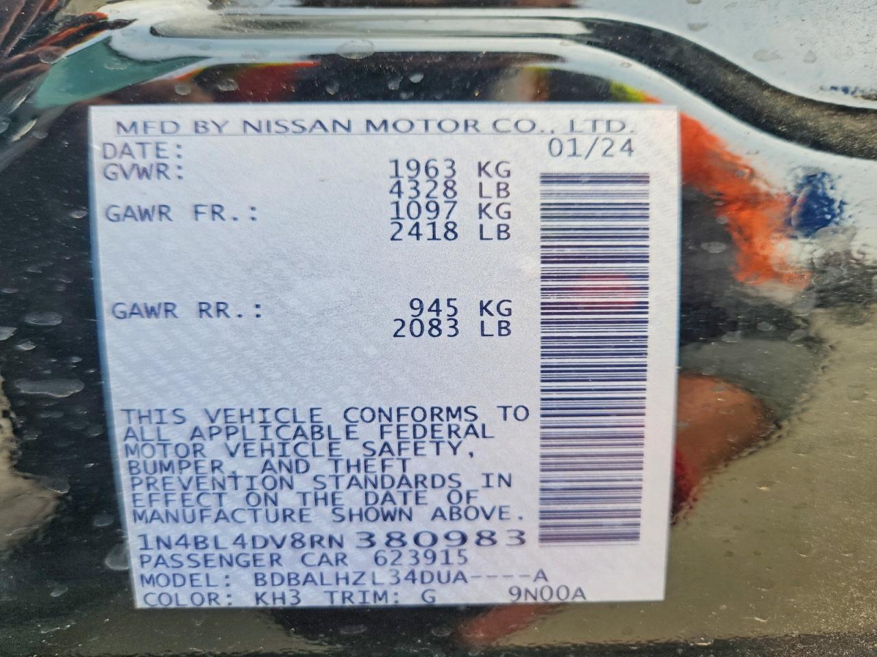 Nissan Altima 2.5 Sv