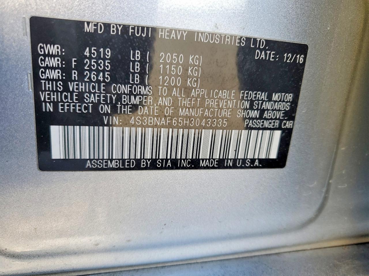 Subaru Legacy 2.5i Premium