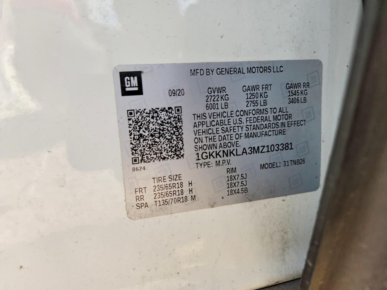 GMC Acadia Sle