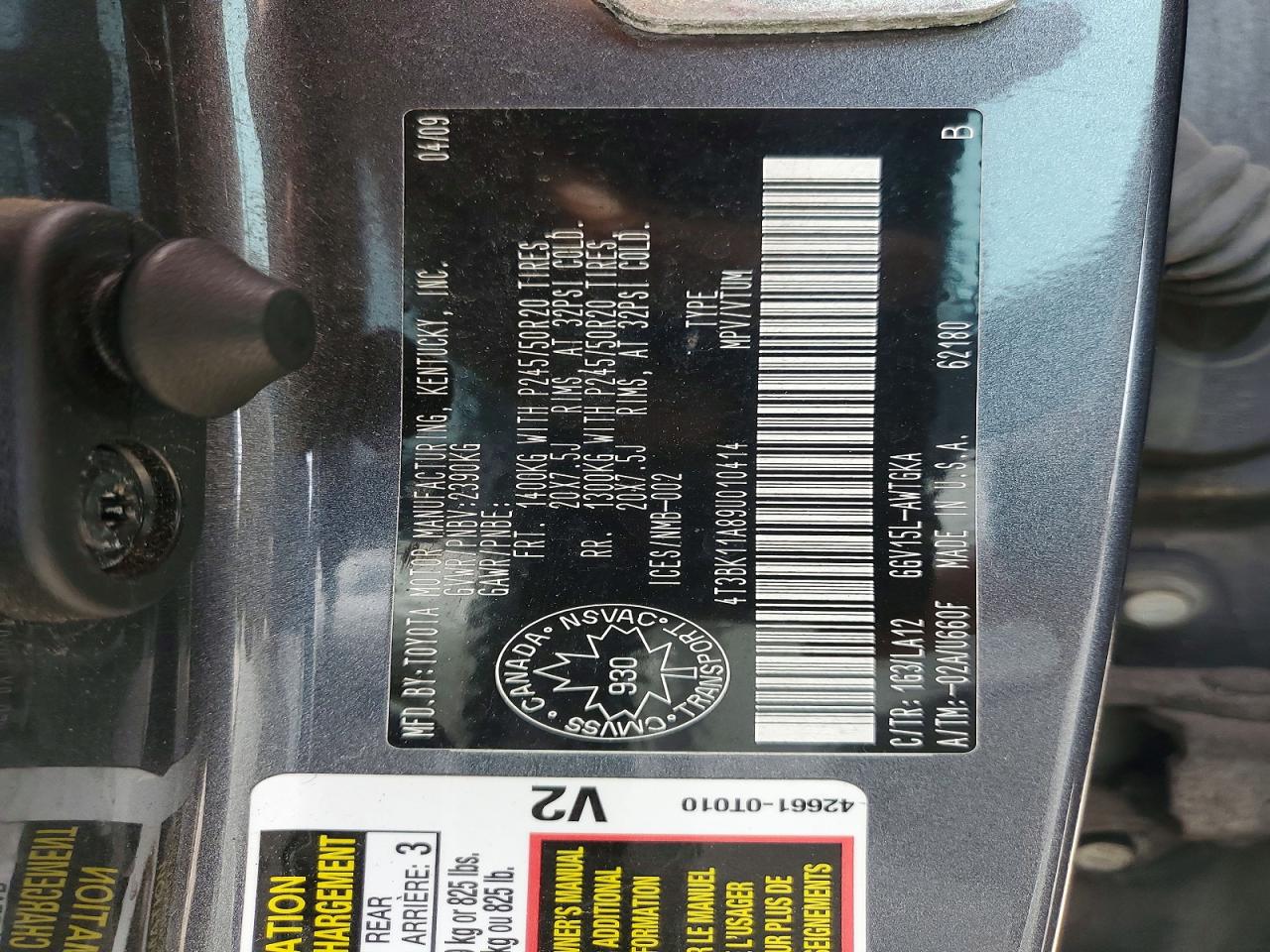 Toyota Venza Awd V6