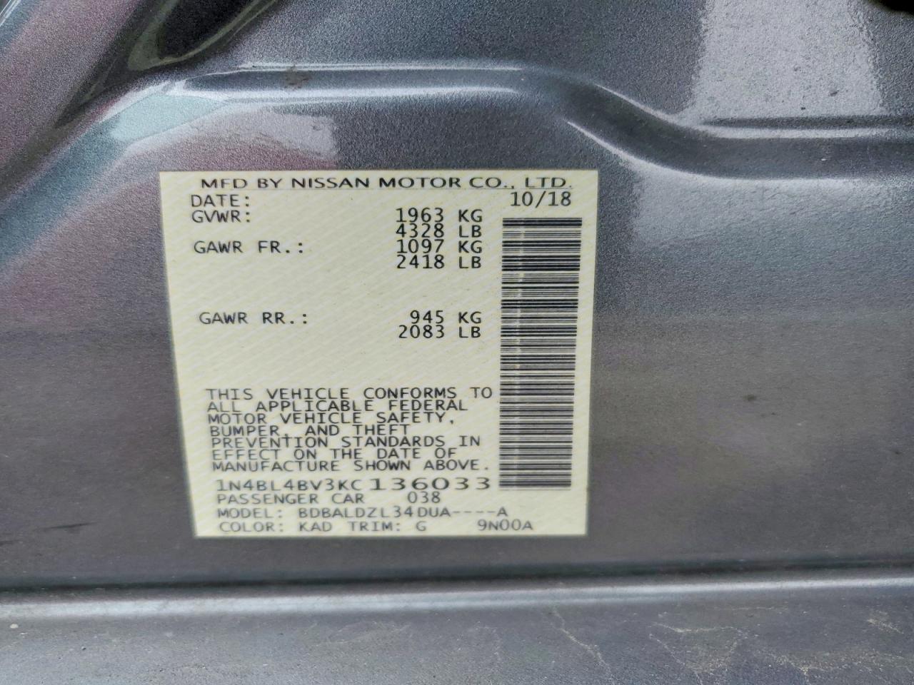 Nissan Altima 2.5 S
