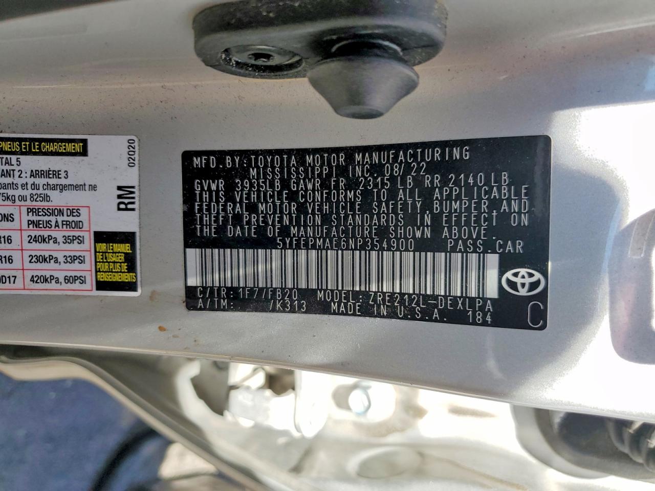 Toyota Corolla Le