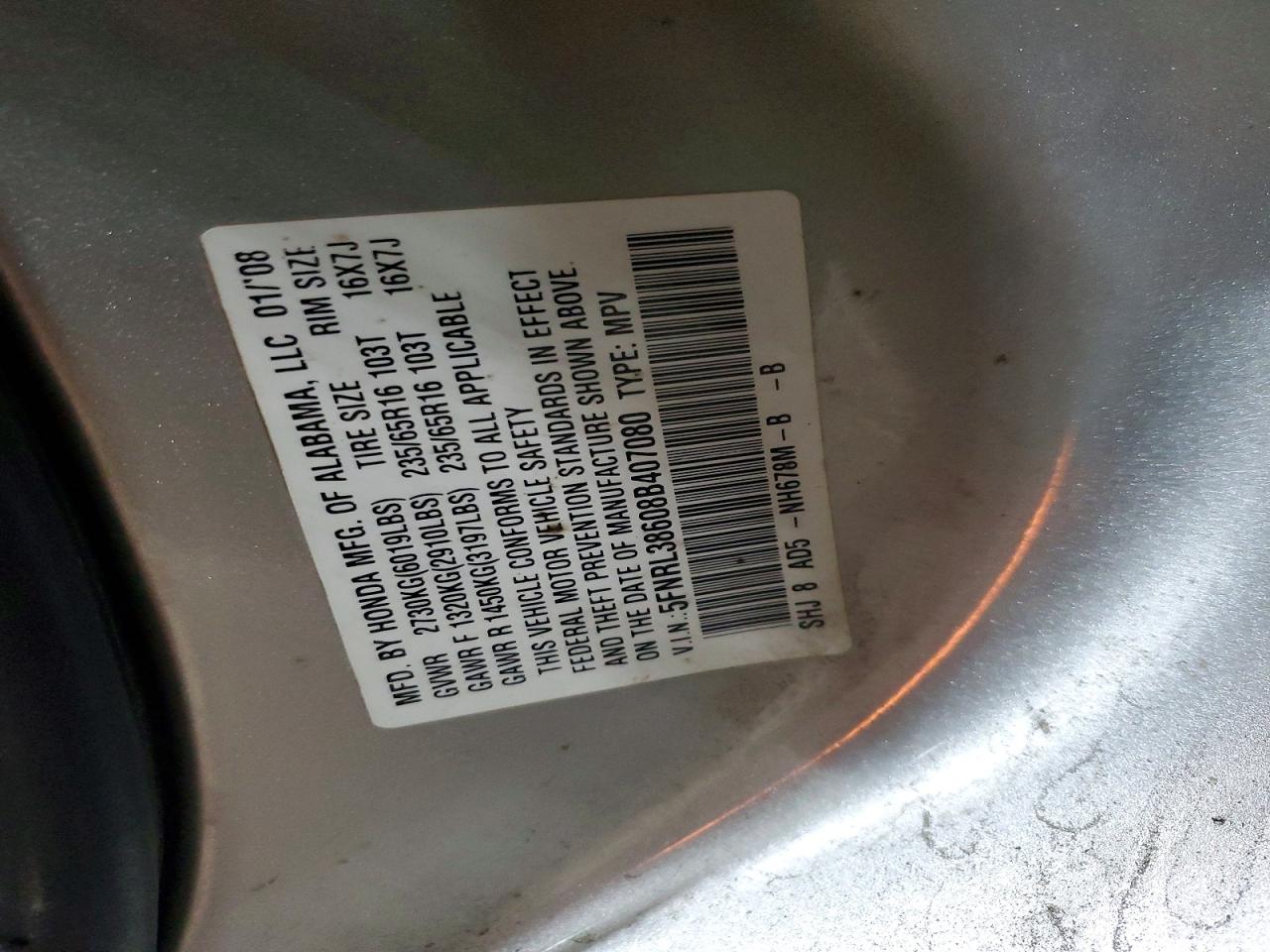 Honda Odyssey Exl