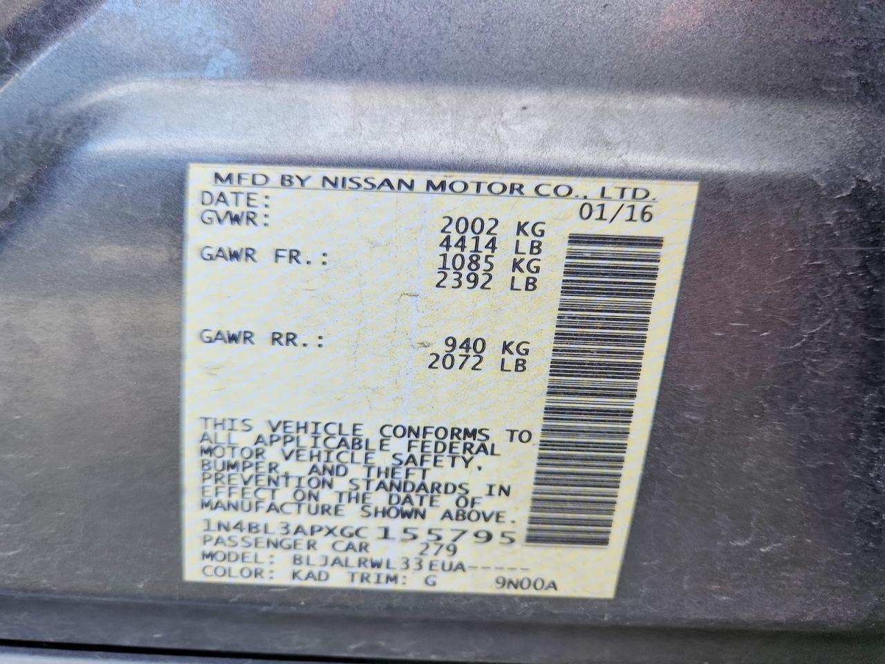 Nissan Altima 3.5 Sl