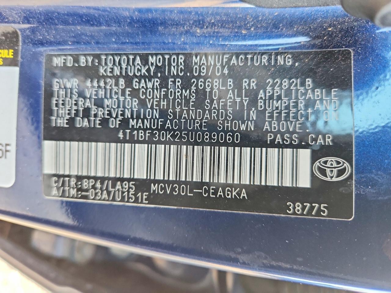 Toyota Camry Xle V6