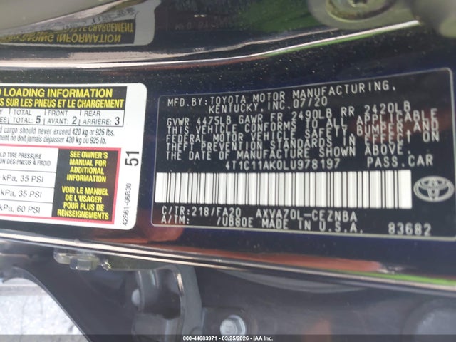 Toyota Camry Le