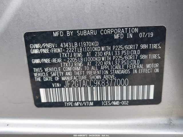Subaru Crosstrek 2.0i Premium