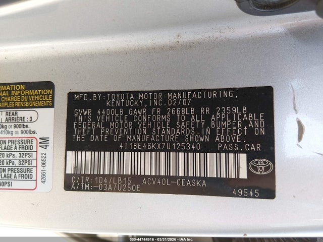 Toyota Camry Se