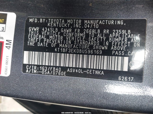 Toyota Camry Le
