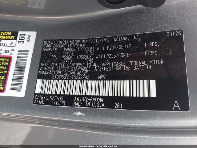 Toyota Sienna Xle