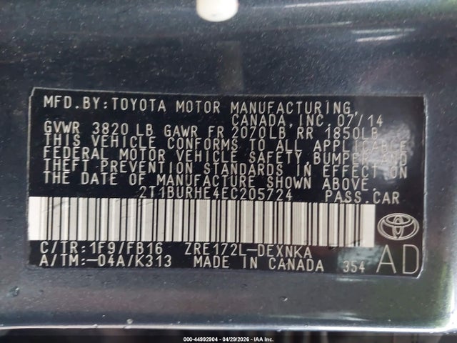 Toyota Corolla Le