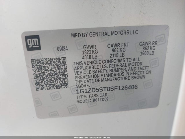 Chevrolet Malibu Fwd 1lt
