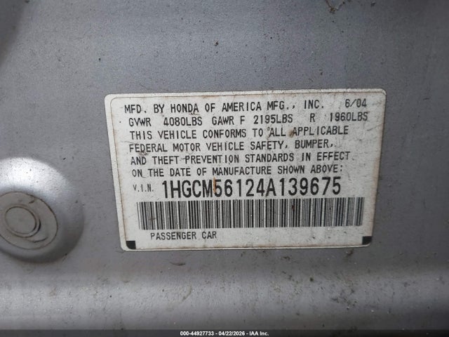 Honda Accord 2.4 Dx