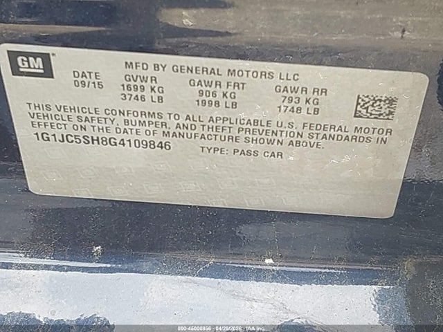 Chevrolet Sonic Lt Auto