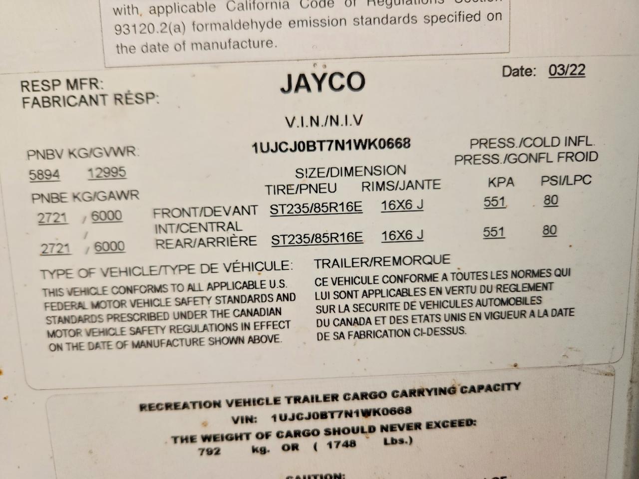 Jayco Trailer