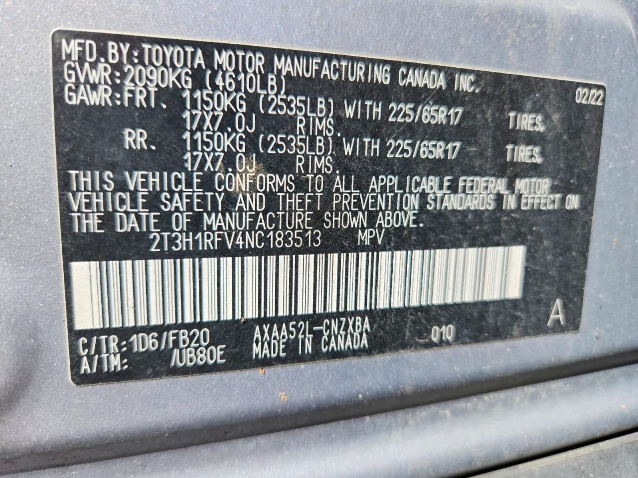 Toyota RAV4 Le