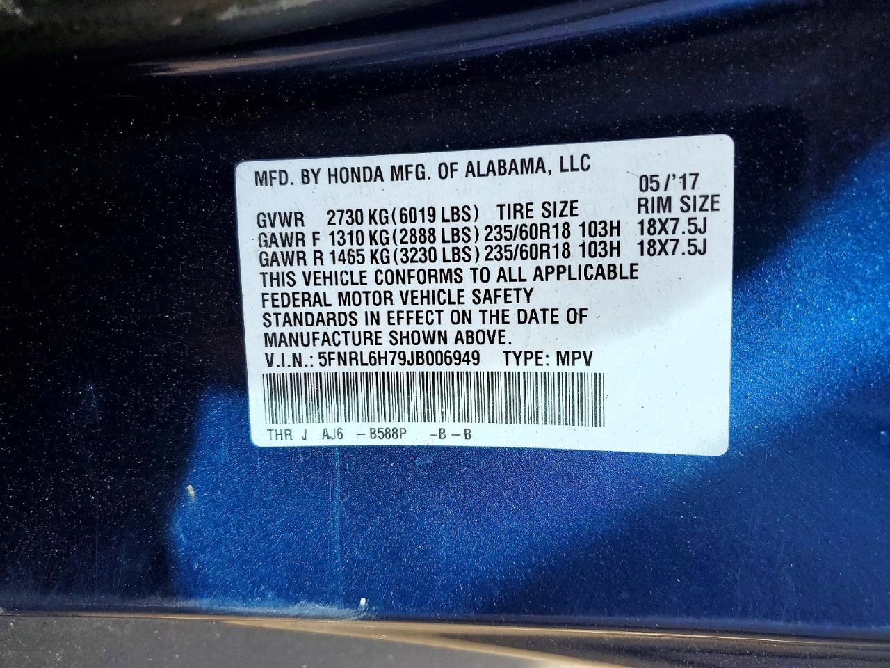 Honda Odyssey Exl