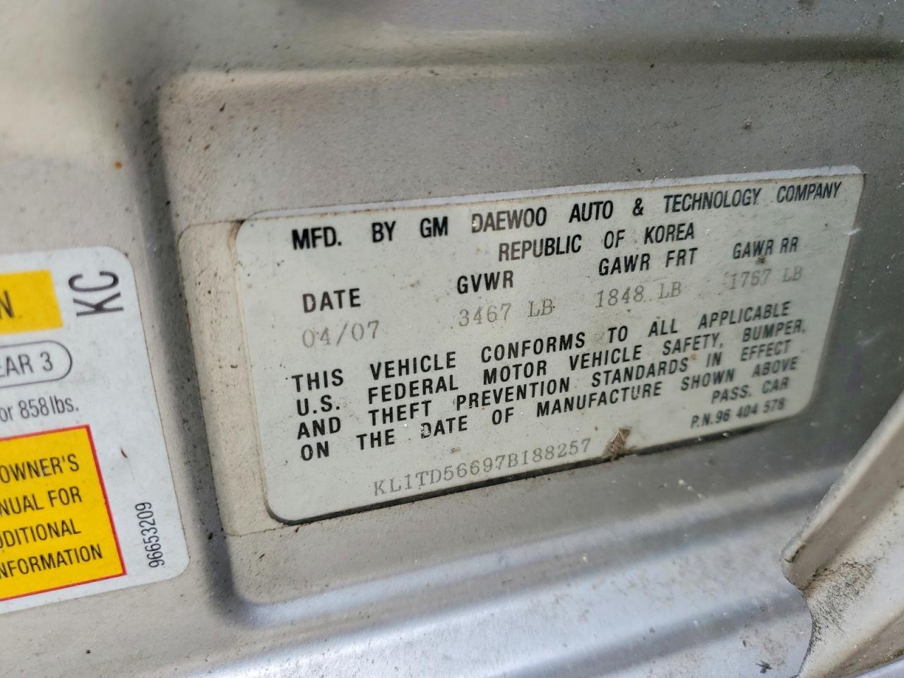Chevrolet Aveo Base
