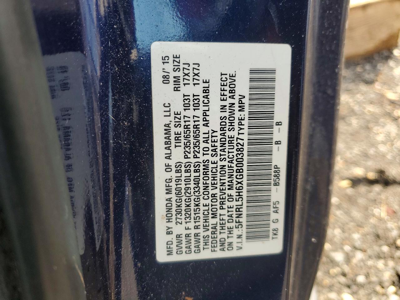 Honda Odyssey Exl