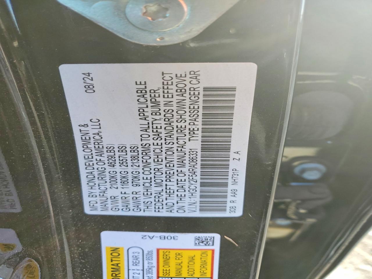 Honda Accord Hybrid Sport