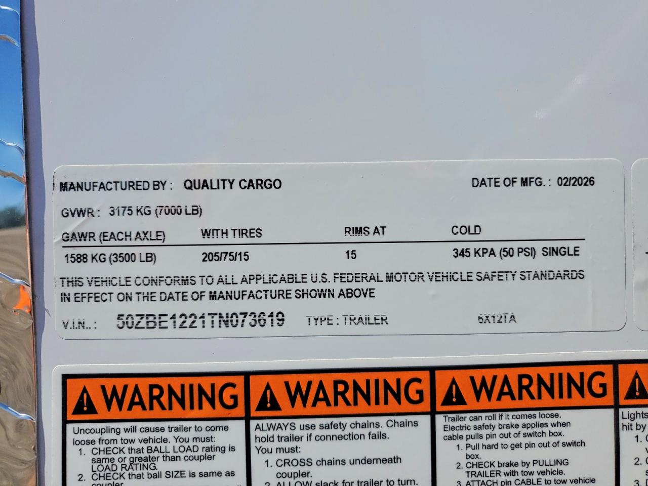 Quality Cargo Trailer