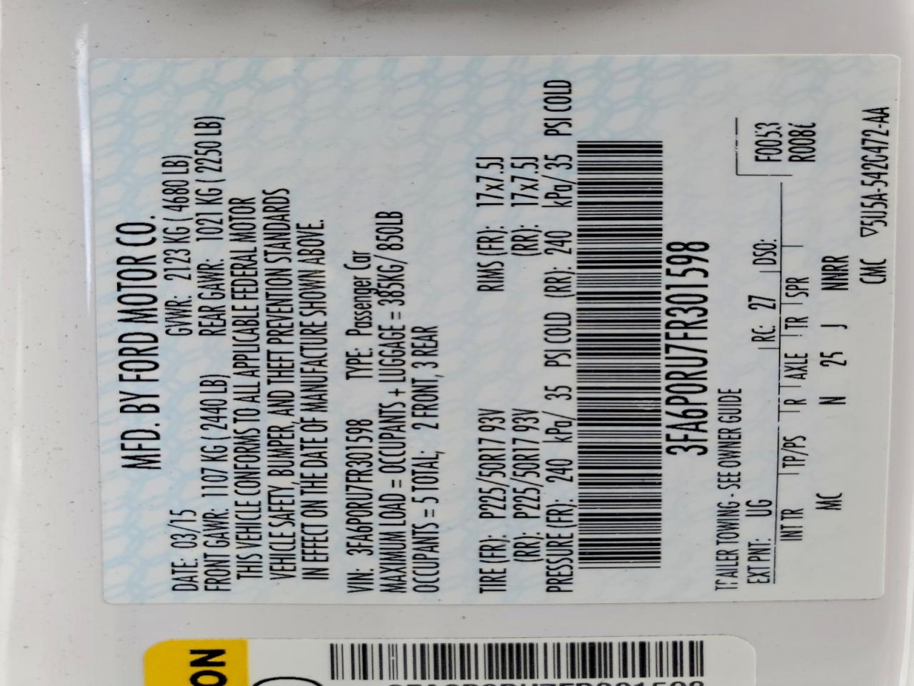 Ford Fusion Titanium Hev