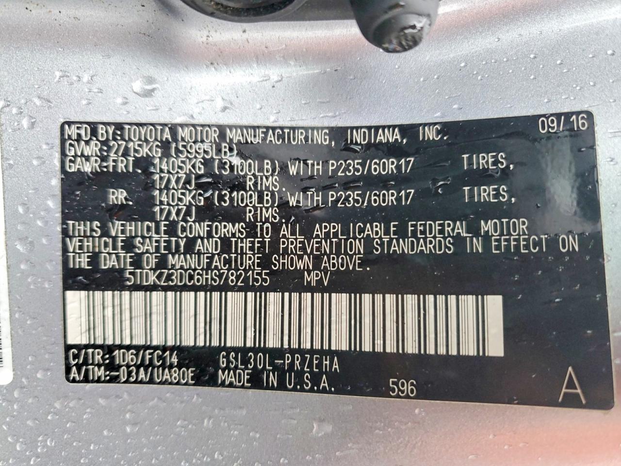 Toyota Sienna Le
