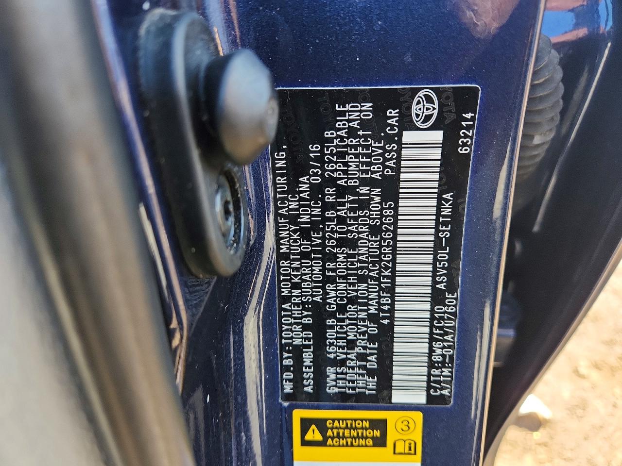 Toyota Camry Le