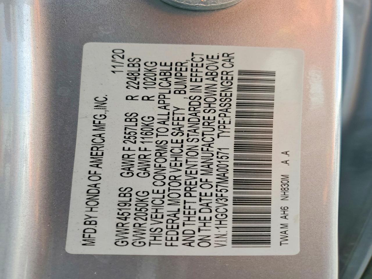 Honda Accord Hybrid Exl