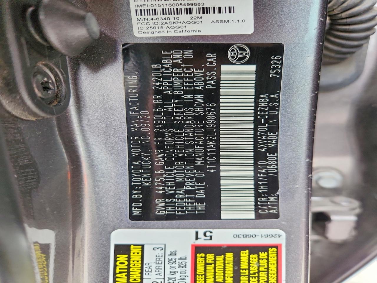 Toyota Camry Le
