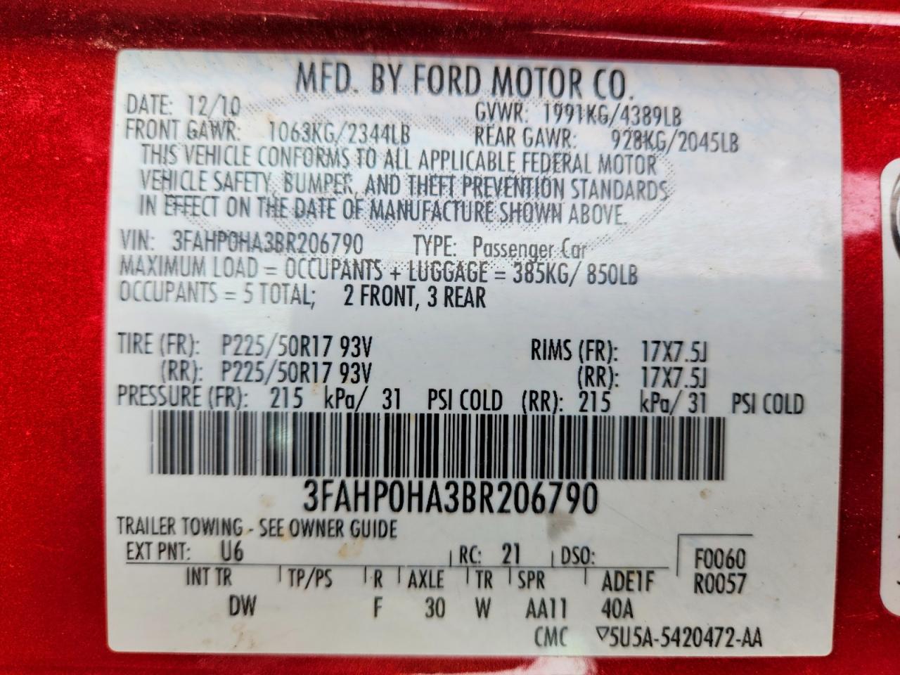 Ford Fusion Se