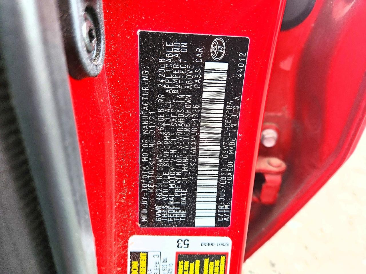 Toyota Camry Xse V6