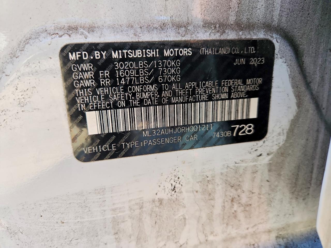 Mitsubishi Mirage Es Le