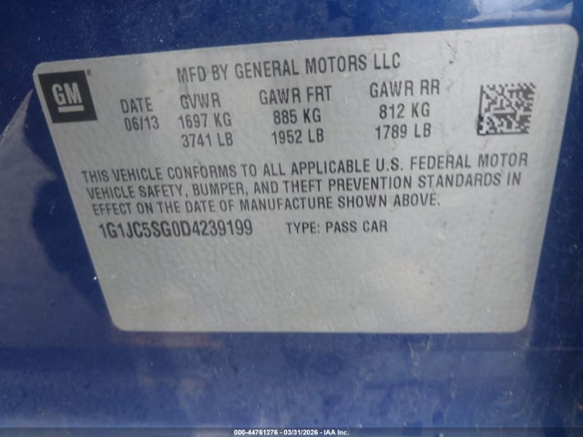 Chevrolet Sonic Lt Auto